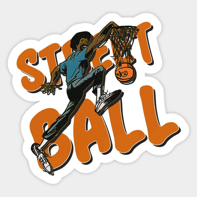 Street Ball Sticker by Doc Multiverse Designs